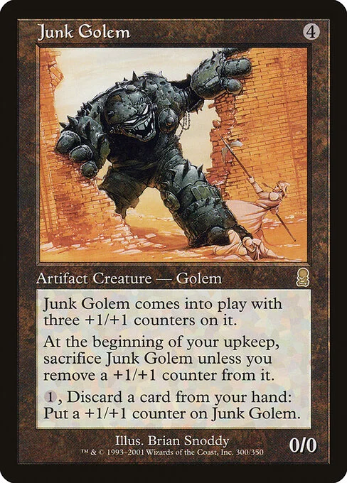 Junk Golem, carta Magic di tipo Artifact Creature — Golem illustrata da Brian Snõddy