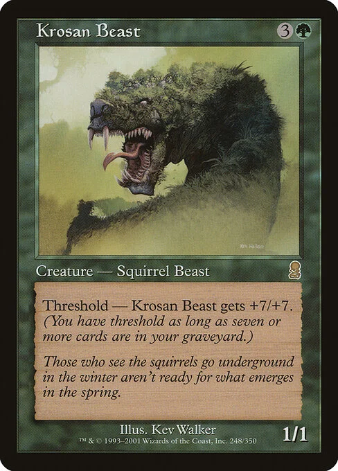 Krosan Beast, carta Magic di tipo Creature — Squirrel Beast illustrata da Kev Walker