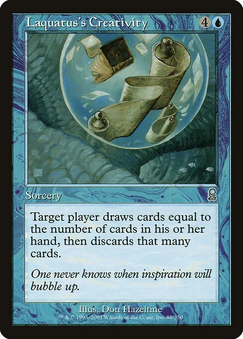 Laquatus's Creativity, carta Magic di tipo Sorcery illustrata da Don Hazeltine