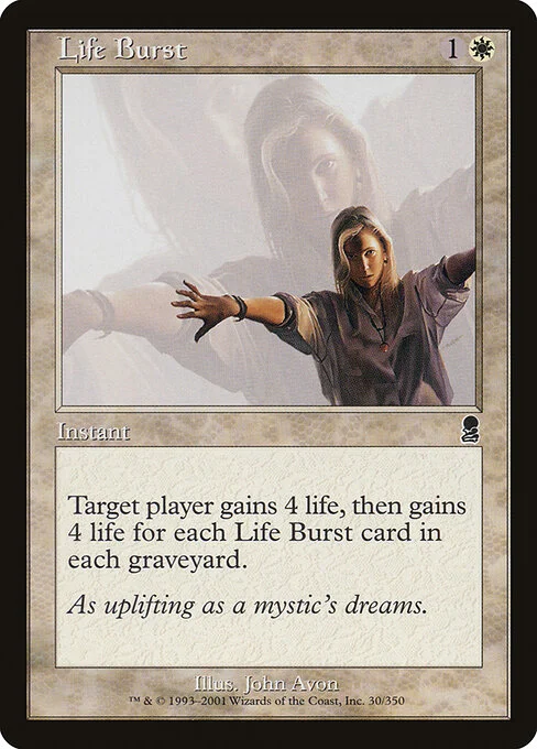 Life Burst, carta Magic di tipo Instant illustrata da John Avon