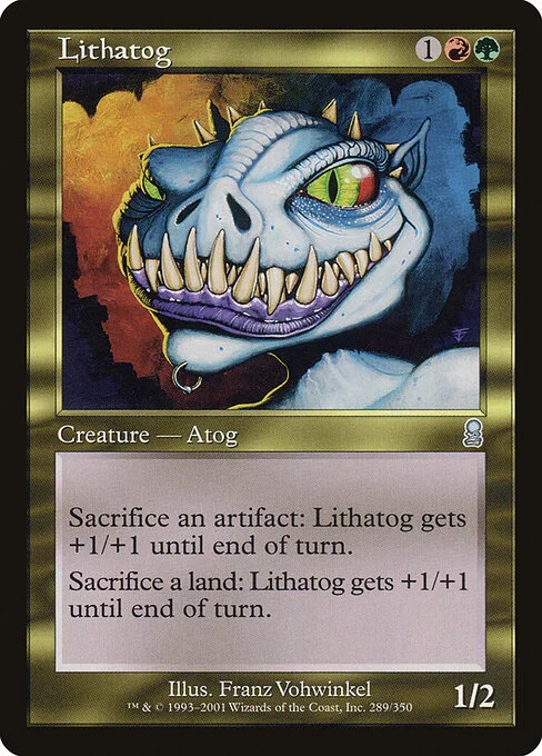 Lithatog, carta Magic di tipo Creature — Atog illustrata da Franz Vohwinkel