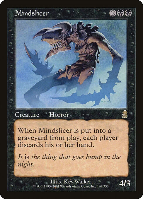 Mindslicer, carta Magic di tipo Creature — Horror illustrata da Kev Walker