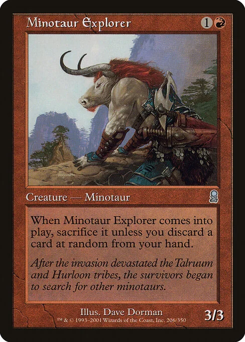 Minotaur Explorer, carta Magic di tipo Creature — Minotaur Scout illustrata da Dave Dorman