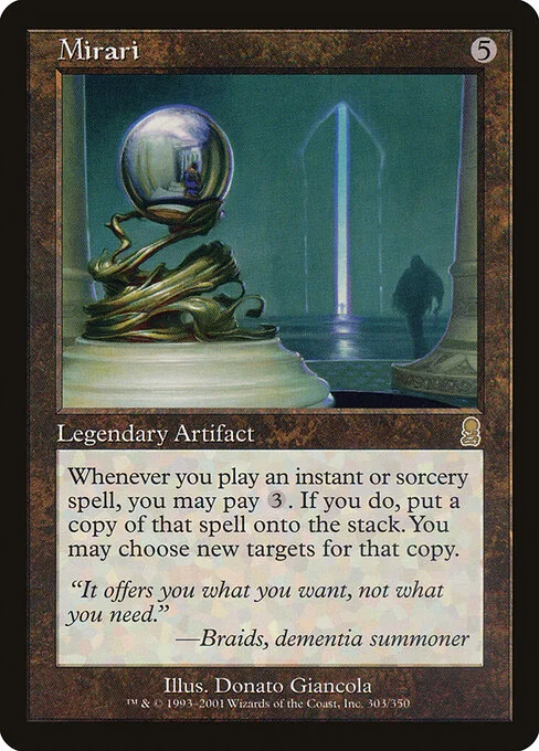 Mirari, carta Magic di tipo Legendary Artifact illustrata da Donato Giancola