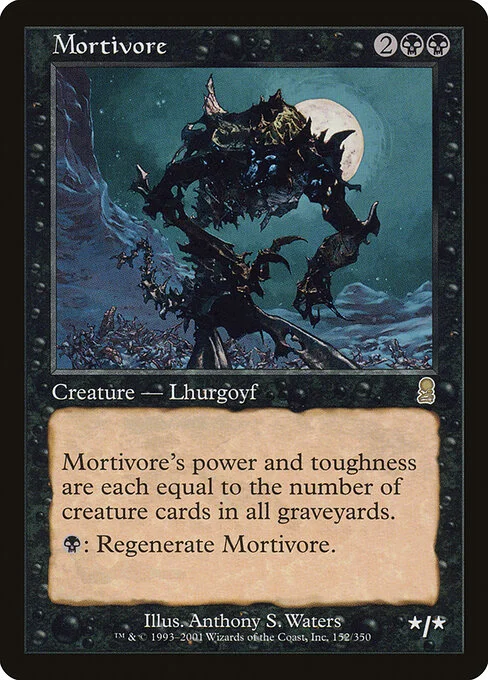 Mortivore, carta Magic di tipo Creature — Lhurgoyf illustrata da Anthony S. Waters
