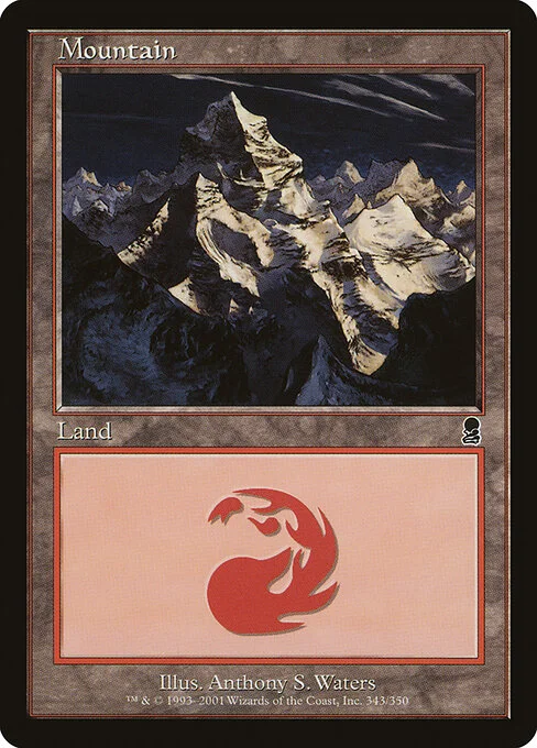 Mountain, carta Magic di tipo Basic Land — Mountain illustrata da Anthony S. Waters