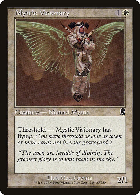Mystic Visionary, carta Magic di tipo Creature — Human Nomad Mystic illustrata da Matt Cavotta