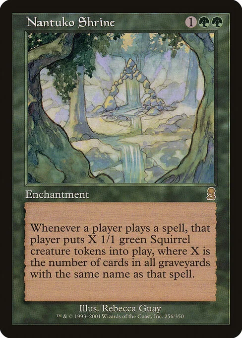 Nantuko Shrine, carta Magic di tipo Enchantment illustrata da Rebecca Guay