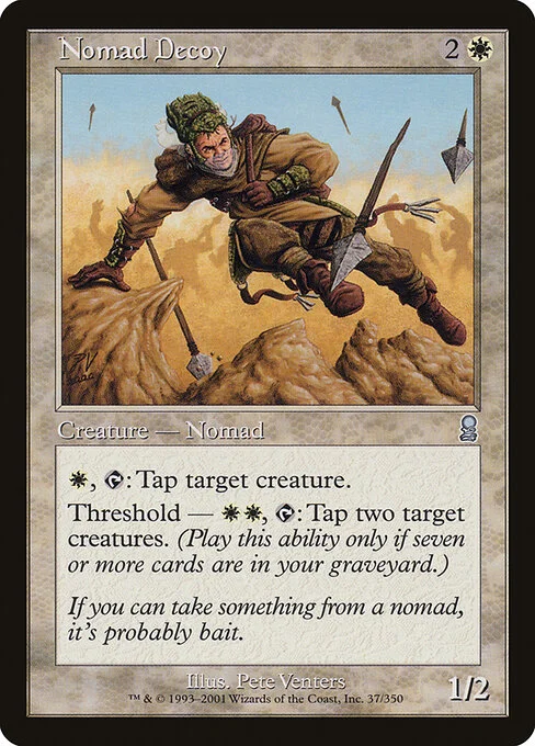 Nomad Decoy, carta Magic di tipo Creature — Human Nomad illustrata da Pete Venters