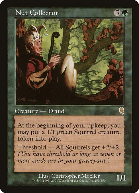 Nut Collector, carta Magic di tipo Creature — Human Druid illustrata da Christopher Moeller