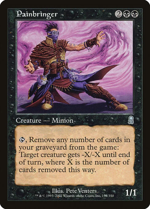 Painbringer, carta Magic di tipo Creature — Human Minion illustrata da Pete Venters