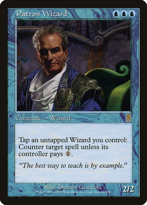 Patron Wizard, carta Magic di tipo Creature — Human Wizard illustrata da Donato Giancola