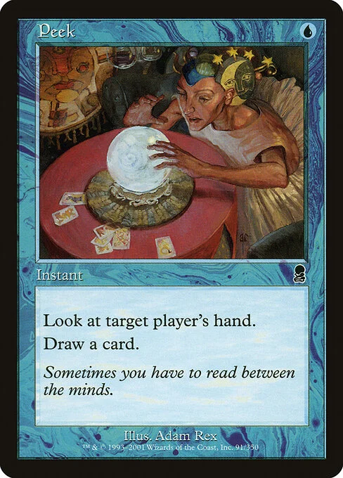 Peek, carta Magic di tipo Instant illustrata da Adam Rex