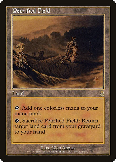 Petrified Field, carta Magic di tipo Land illustrata da Glen Angus