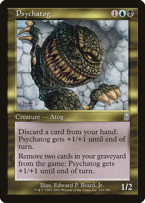 Psychatog, carta Magic di tipo Creature — Atog illustrata da Edward P. Beard, Jr.