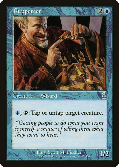 Puppeteer, carta Magic di tipo Creature — Human Wizard illustrata da Scott M. Fischer