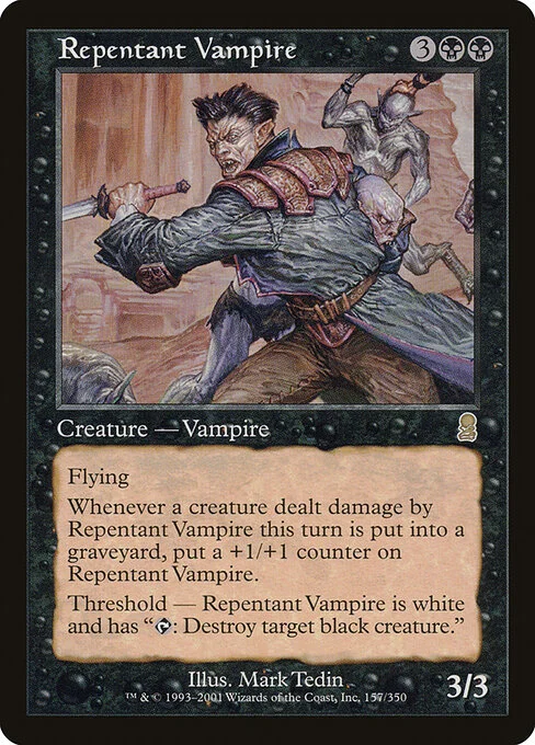 Repentant Vampire, carta Magic di tipo Creature — Vampire illustrata da Mark Tedin