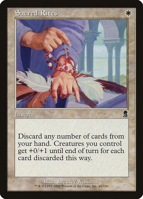 Sacred Rites, carta Magic di tipo Instant illustrata da Bradley Williams