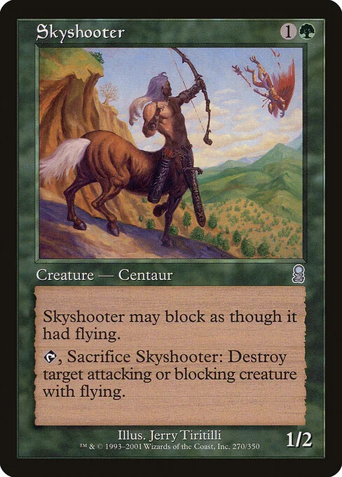 Skyshooter, carta Magic di tipo Creature — Centaur Archer illustrata da Jerry Tiritilli