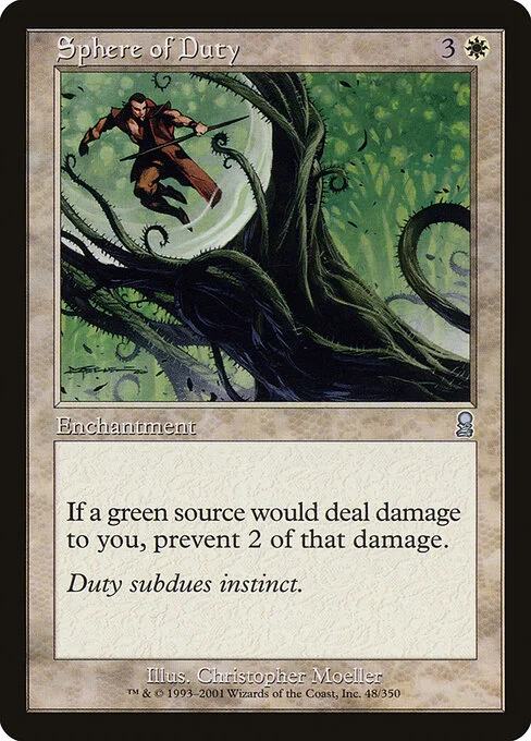 Sphere of Duty, carta Magic di tipo Enchantment illustrata da Christopher Moeller