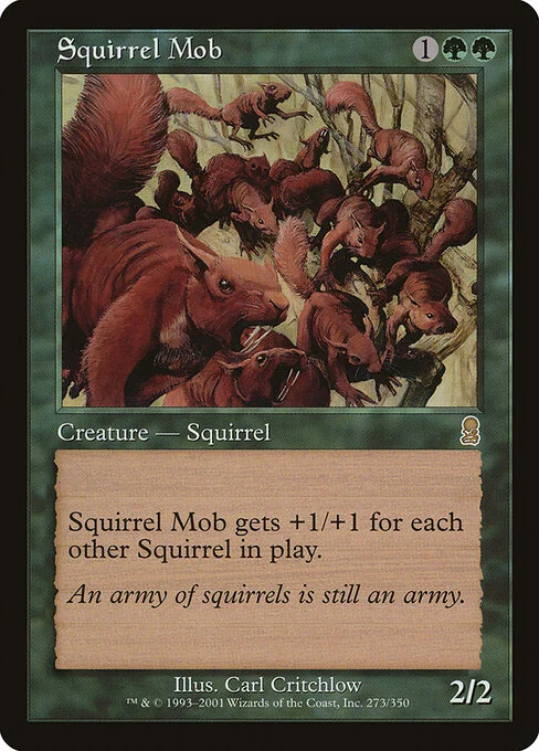 Squirrel Mob, carta Magic di tipo Creature — Squirrel illustrata da Carl Critchlow