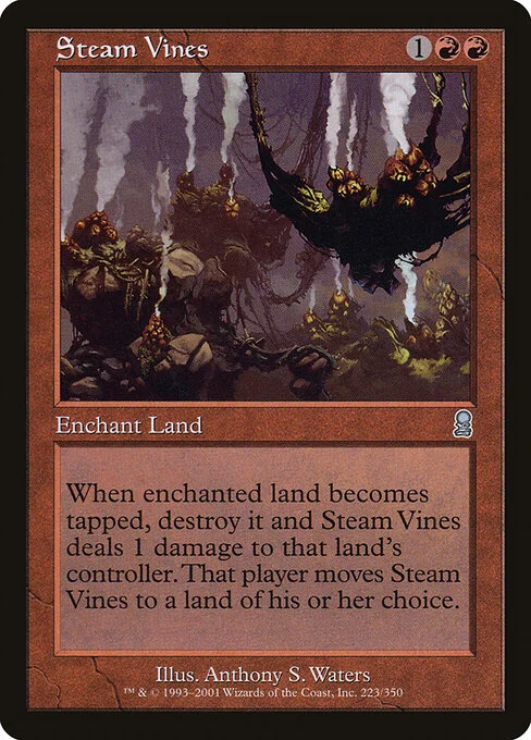 Steam Vines, carta Magic di tipo Enchantment — Aura illustrata da Anthony S. Waters