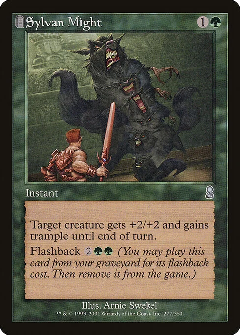 Sylvan Might, carta Magic di tipo Instant illustrata da Arnie Swekel