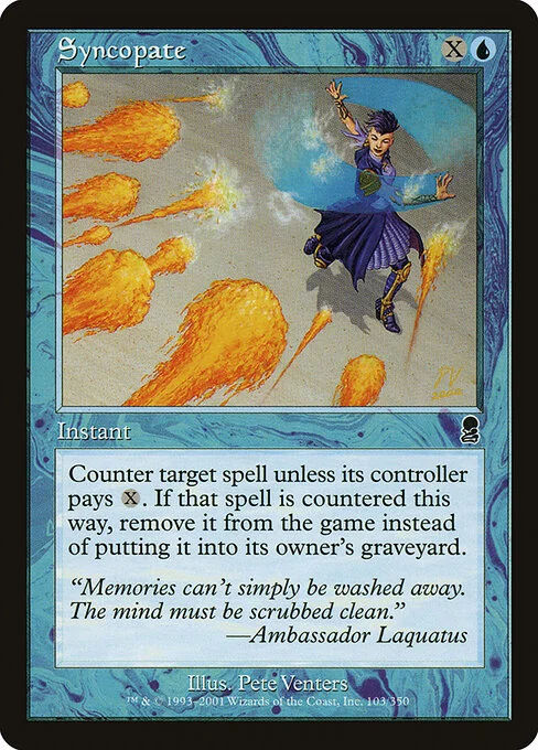 Syncopate, carta Magic di tipo Instant illustrata da Pete Venters