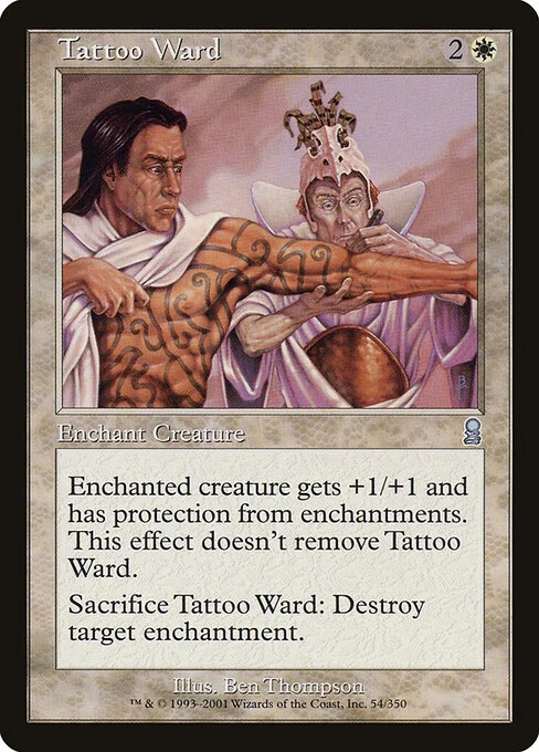 Tattoo Ward, carta Magic di tipo Enchantment — Aura illustrata da Ben Thompson