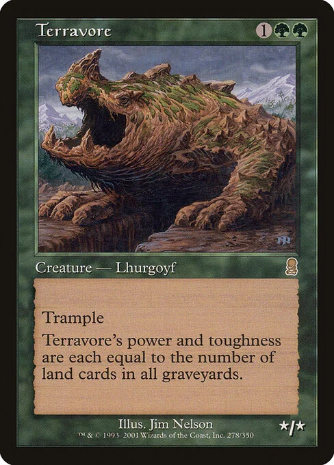 Terravore, carta Magic di tipo Creature — Lhurgoyf illustrata da Jim Nelson