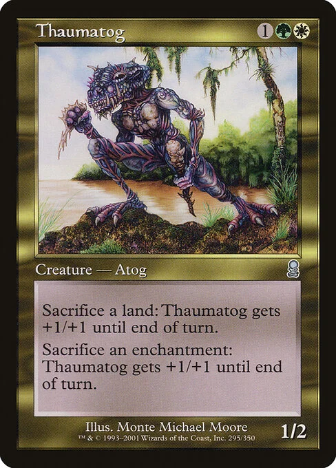 Thaumatog, carta Magic di tipo Creature — Atog illustrata da Monte Michael Moore