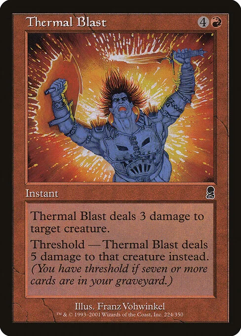 Thermal Blast, carta Magic di tipo Instant illustrata da Franz Vohwinkel