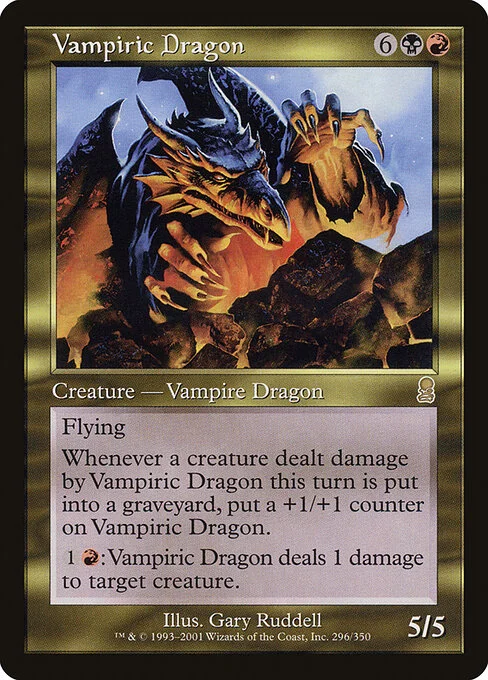 Vampiric Dragon, carta Magic di tipo Creature — Vampire Dragon illustrata da Gary Ruddell
