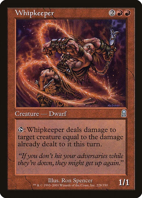 Whipkeeper, carta Magic di tipo Creature — Dwarf illustrata da Ron Spencer