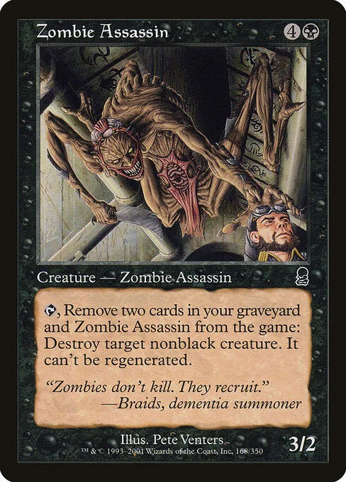 Zombie Assassin, carta Magic di tipo Creature — Zombie Assassin illustrata da Pete Venters