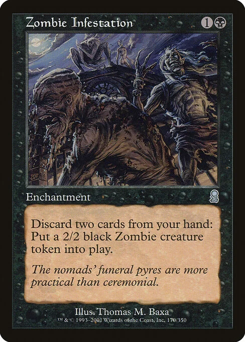 Zombie Infestation, carta Magic di tipo Enchantment illustrata da Thomas M. Baxa