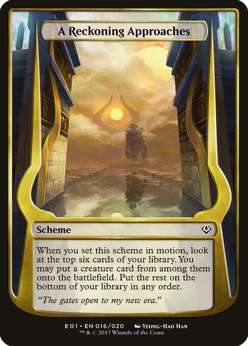 A Reckoning Approaches, carta Magic di tipo Scheme illustrata da Yeong-Hao Han