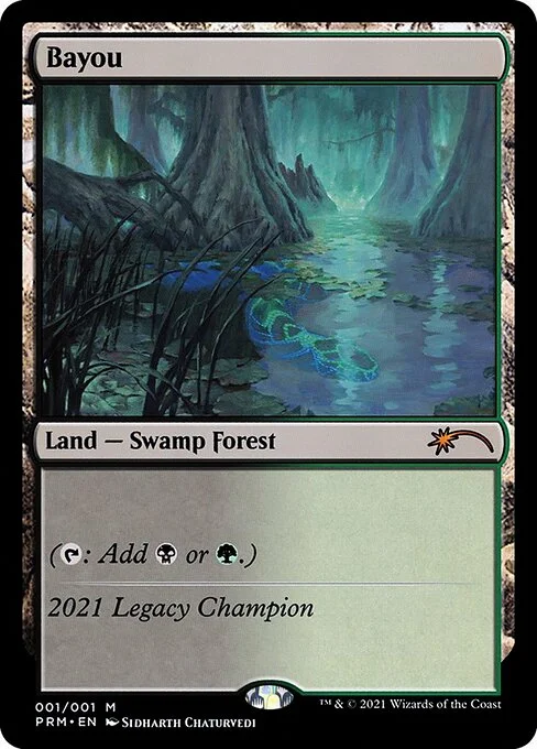 Bayou, carta Magic di tipo Land — Swamp Forest illustrata da Sidharth Chaturvedi