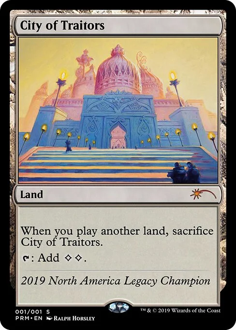 City of Traitors, carta Magic di tipo Land illustrata da Ralph Horsley