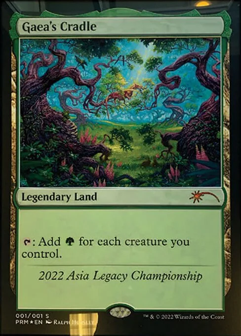 Gaea's Cradle, carta Magic di tipo Legendary Land illustrata da Ralph Horsley