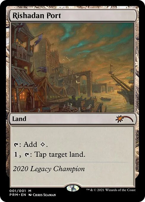 Rishadan Port, carta Magic di tipo Land illustrata da Chris Seaman