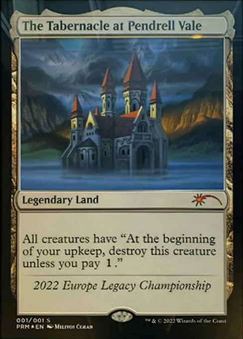 The Tabernacle at Pendrell Vale, carta Magic di tipo Legendary Land illustrata da Milivoj Ćeran
