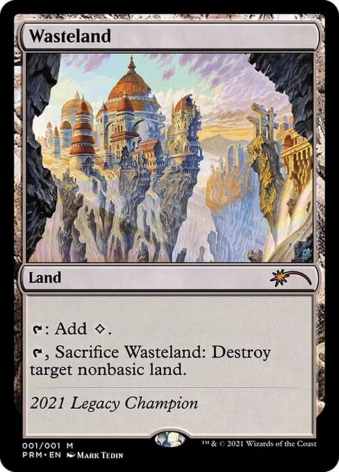 Wasteland, carta Magic di tipo Land illustrata da Mark Tedin