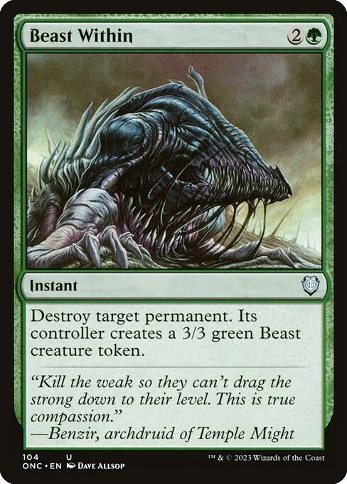 Beast Within, carta Magic di tipo Instant illustrata da Dave Allsop