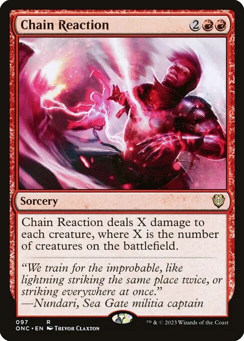 Chain Reaction, carta Magic di tipo Sorcery illustrata da Trevor Claxton