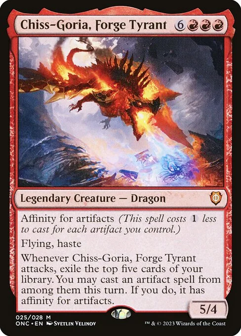 Chiss-Goria, Forge Tyrant, carta Magic di tipo Legendary Creature — Dragon illustrata da Svetlin Velinov