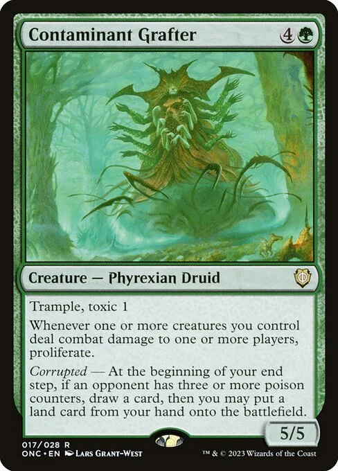 Contaminant Grafter, carta Magic di tipo Creature — Phyrexian Druid illustrata da Lars Grant-West