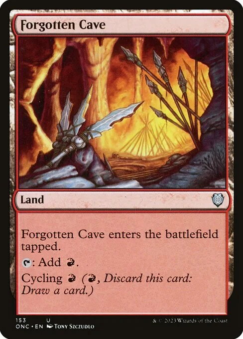 Forgotten Cave, carta Magic di tipo Land illustrata da Tony Szczudlo