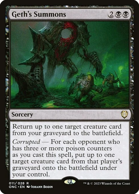 Geth's Summons, carta Magic di tipo Sorcery illustrata da Johann Bodin