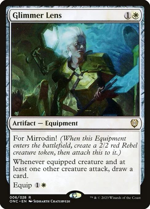 Glimmer Lens, carta Magic di tipo Artifact — Equipment illustrata da Sidharth Chaturvedi